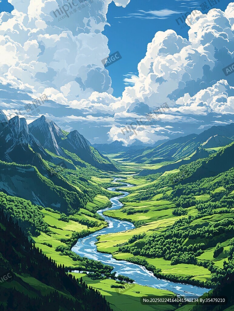 山川草地河流