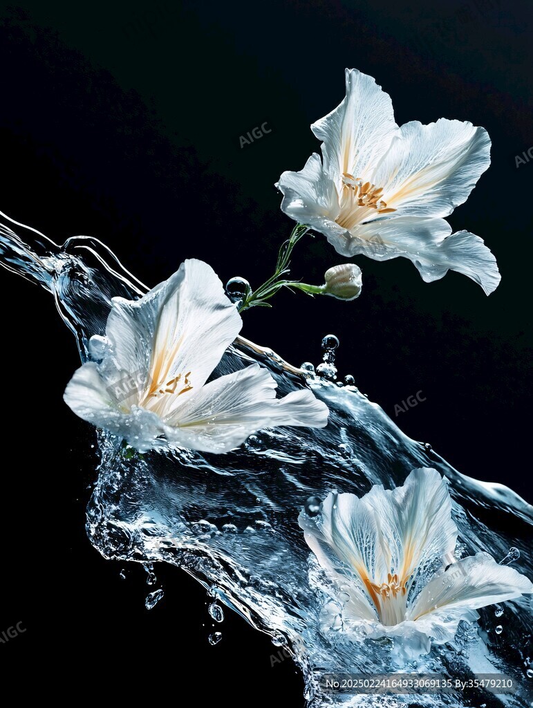 鮮花白百合花卉