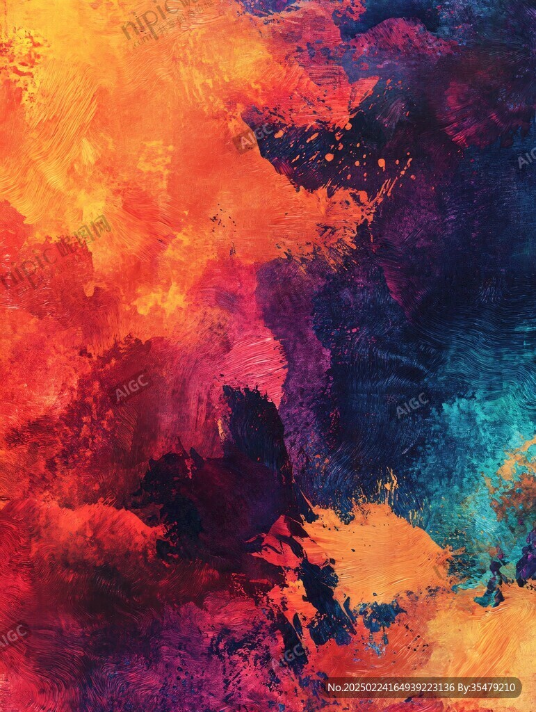 爆款高清抽象油畫大圖