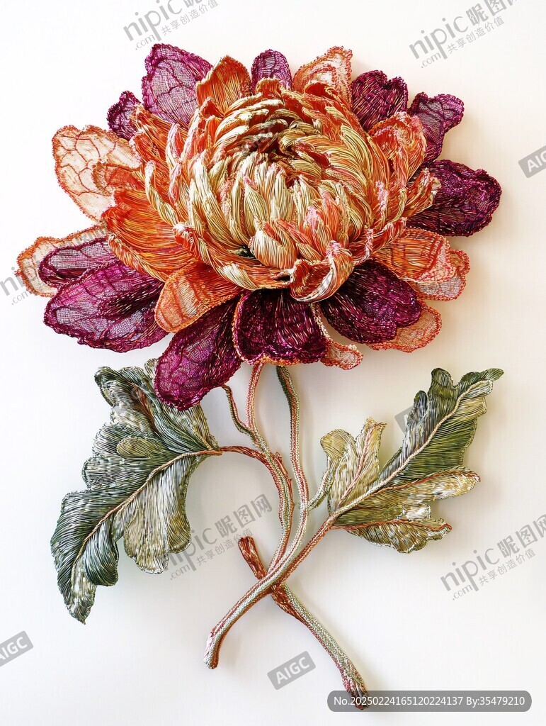 雕刻的菊花