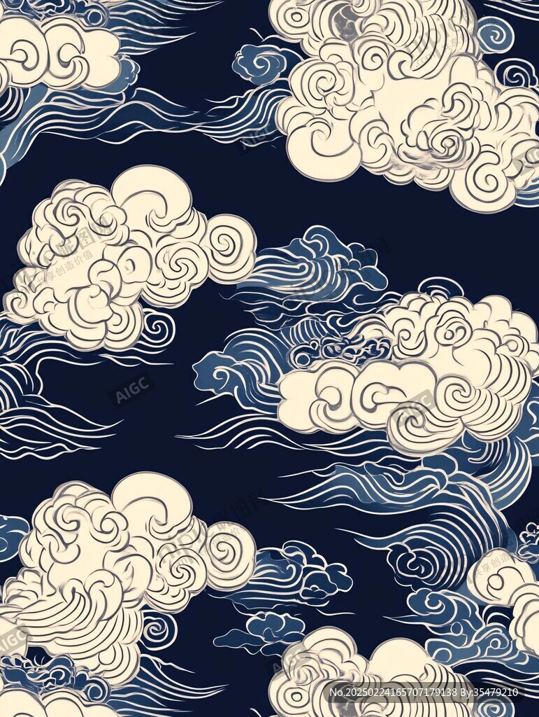 海水云紋
