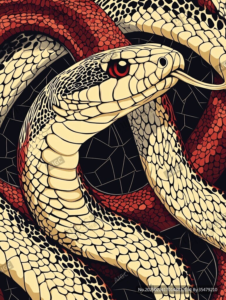蛇膽包裝插畫