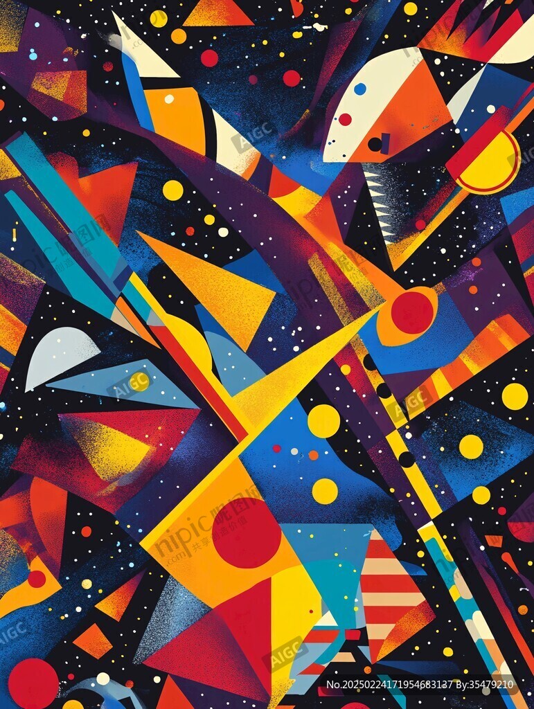 創(chuàng)意彩色繽紛宇宙插畫
