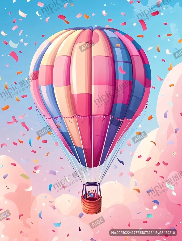 創意氣球插畫