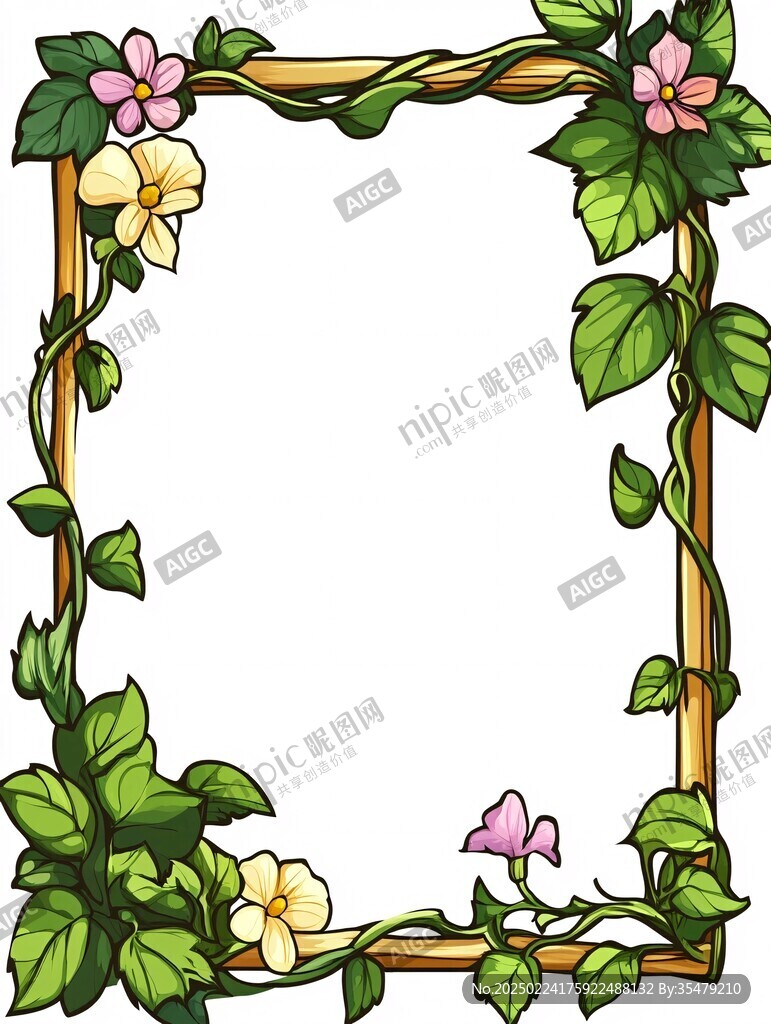 花草卡通邊框