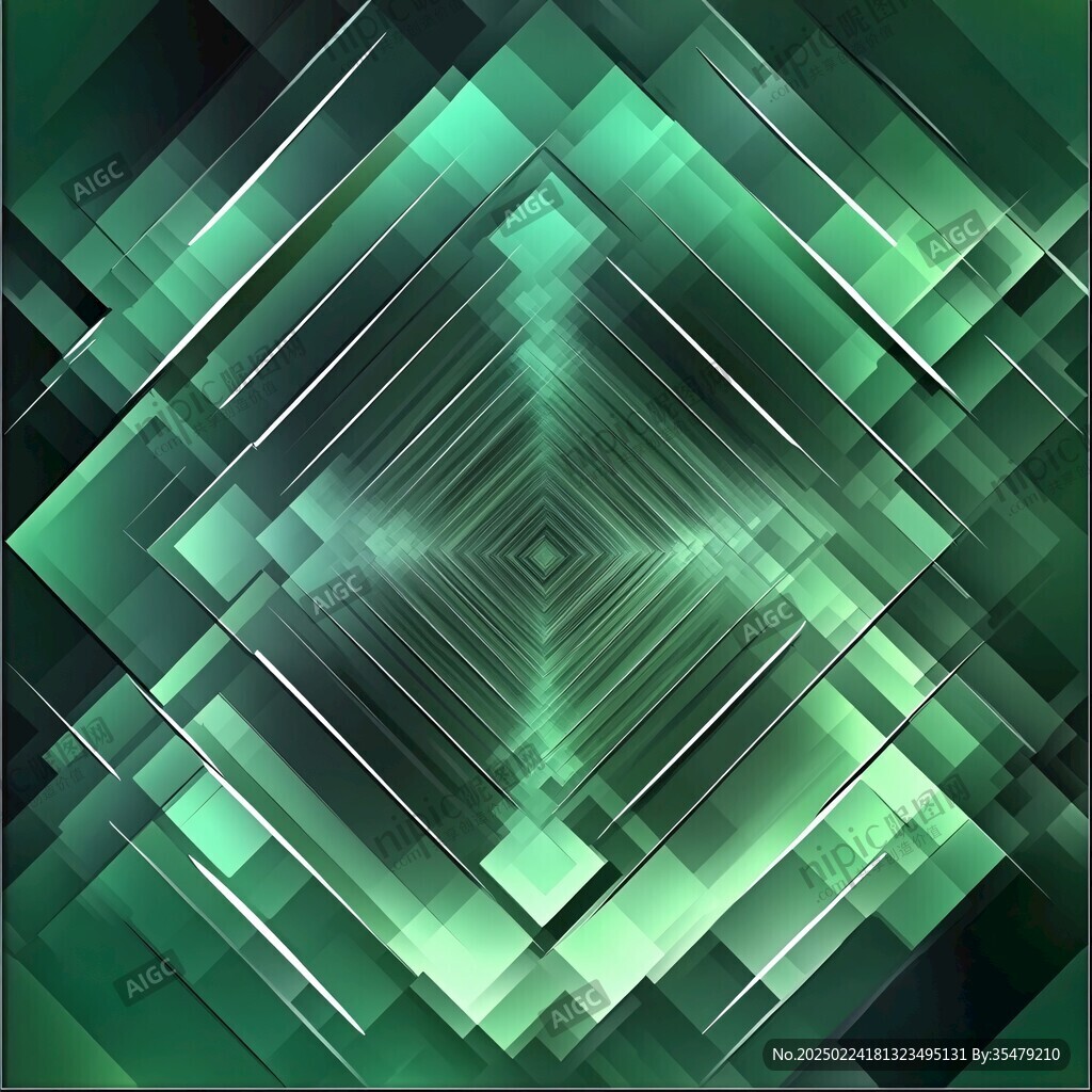 漸變綠色晶格背景