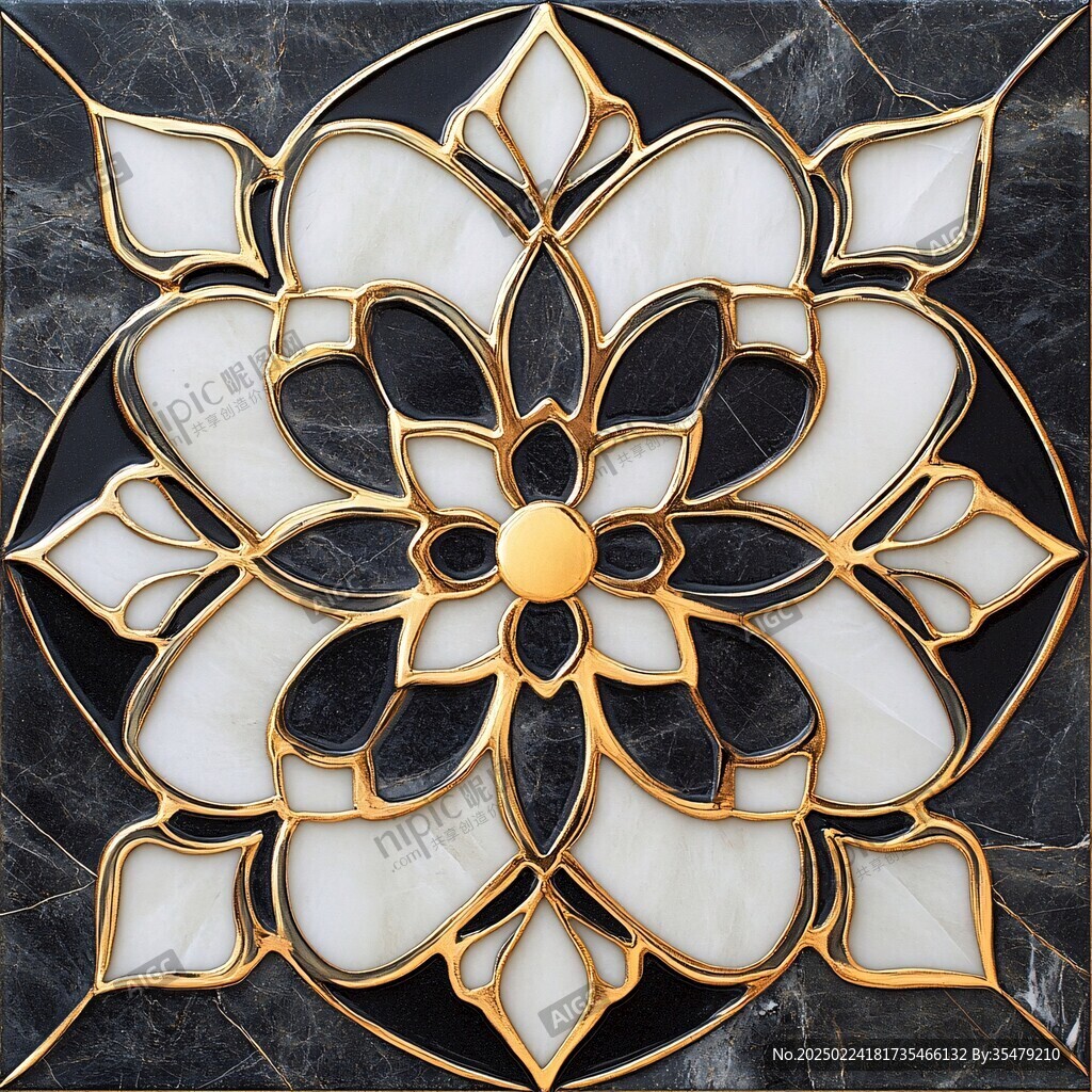 金屬拼花素材
