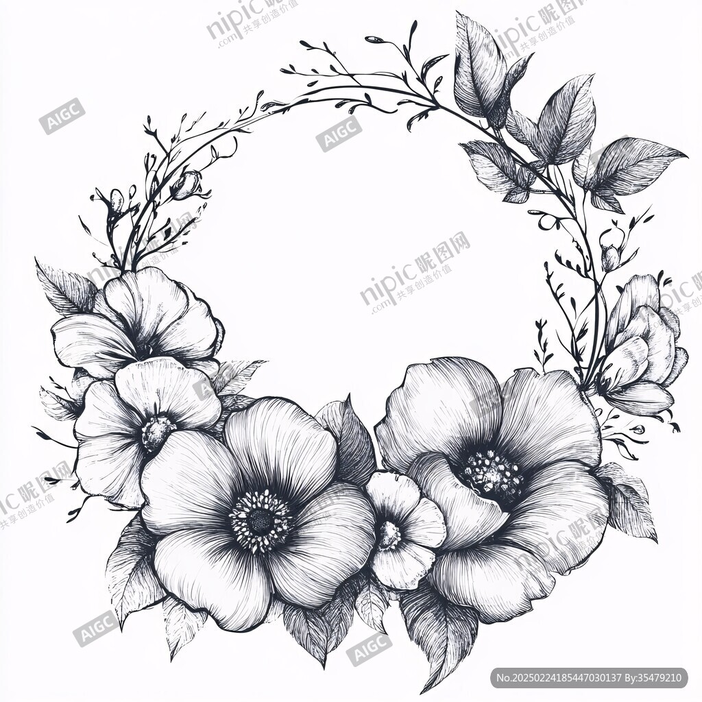 手繪銀蓮花