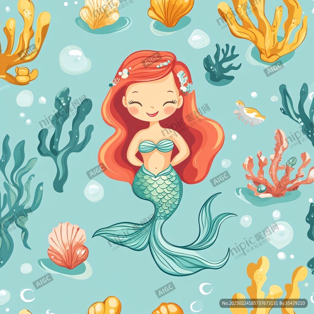 創意卡通兒童美人魚