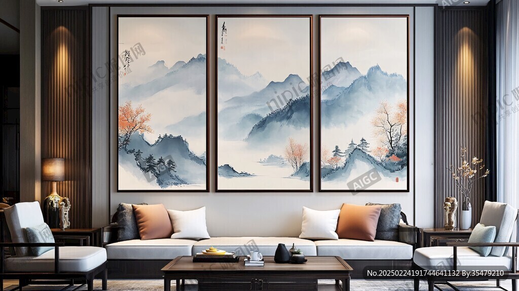 軟裝靠山畫