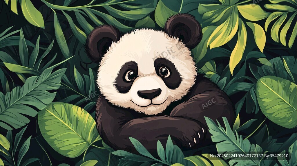 大熊貓插畫