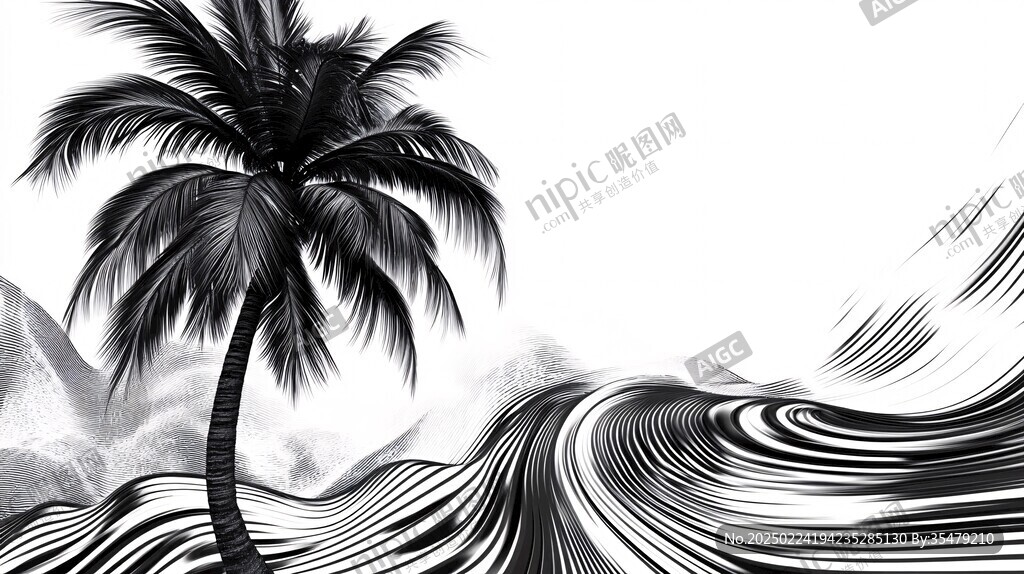 黑白意境創意背景