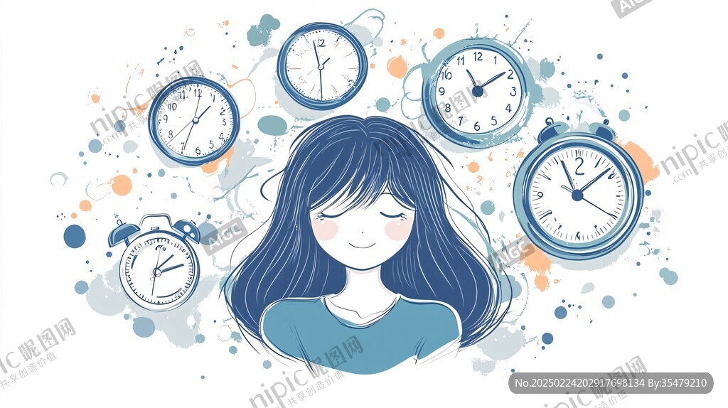 睡眠保健品插畫