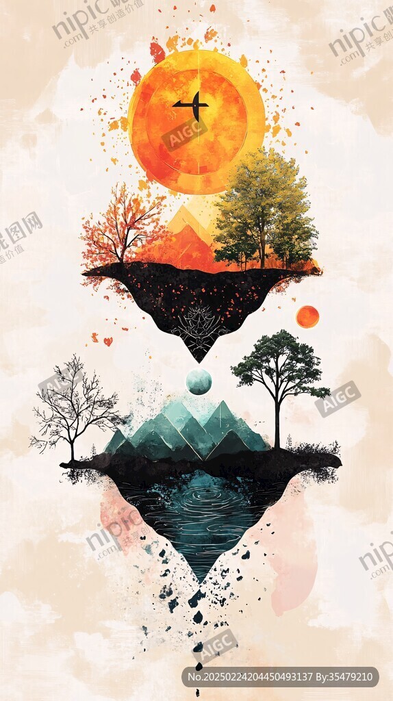 風(fēng)景插畫招貼海報(bào)