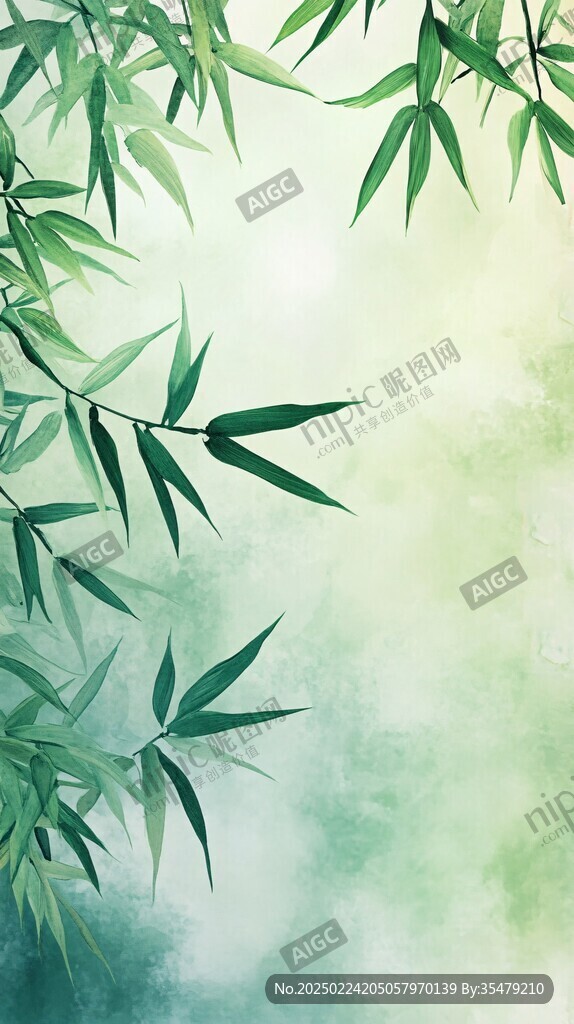 唯美竹葉背景