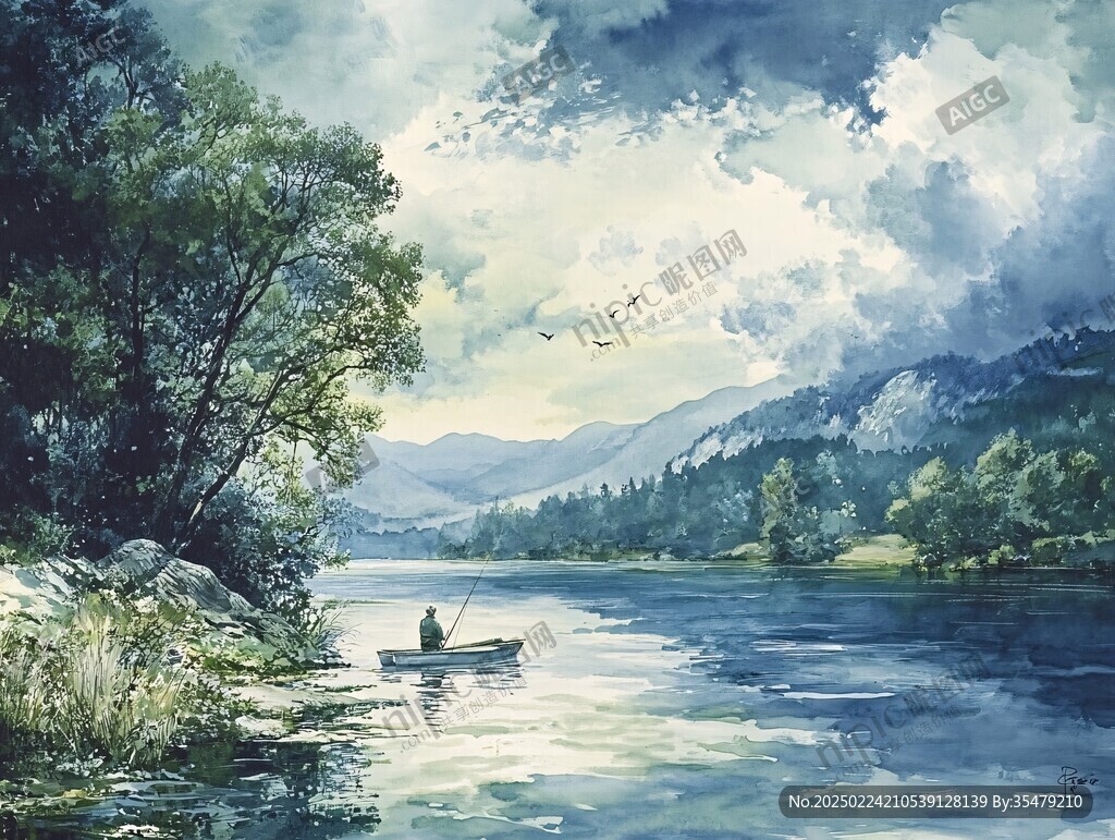 唯美水彩風景
