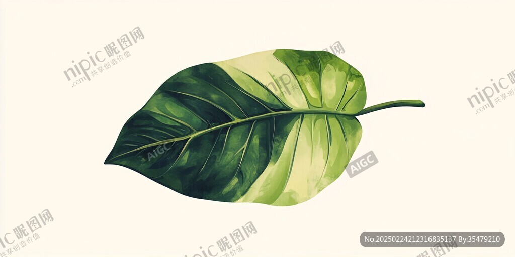 龜背竹插畫