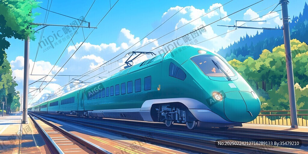 高鐵插畫