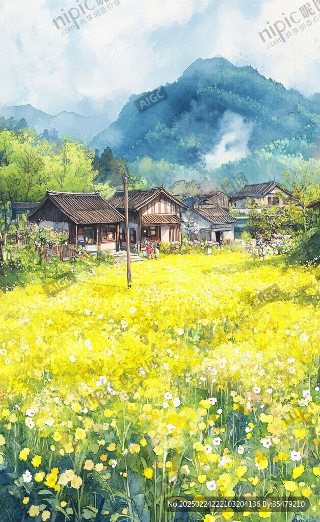 田園風插畫