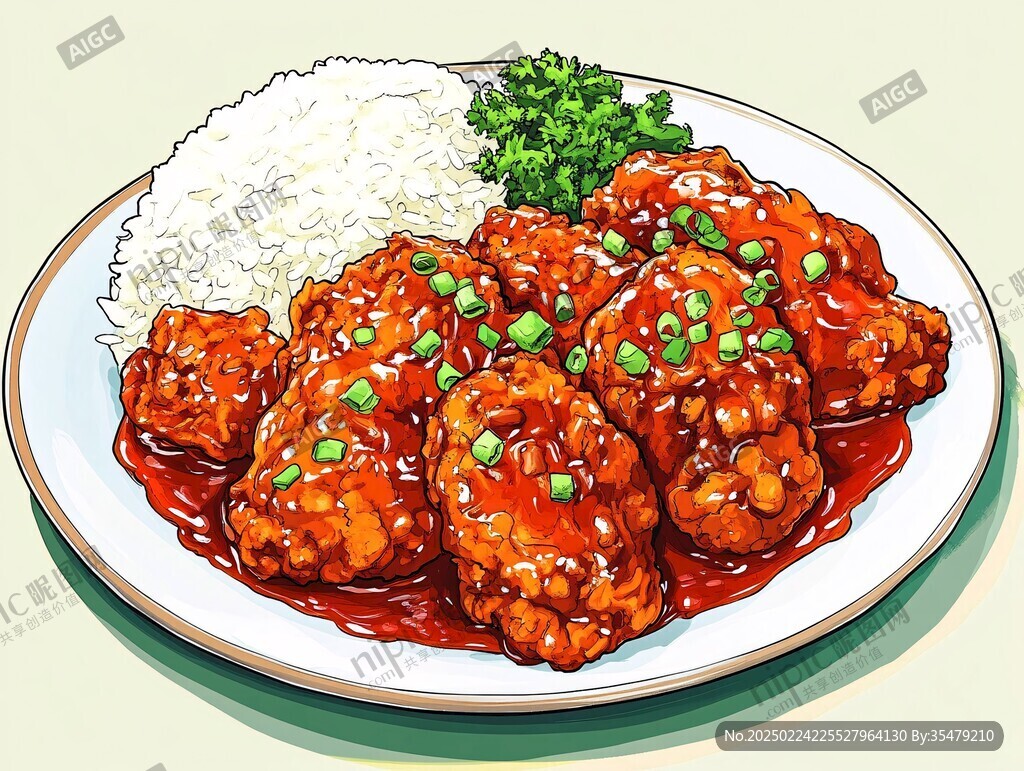 肉粘飯插畫