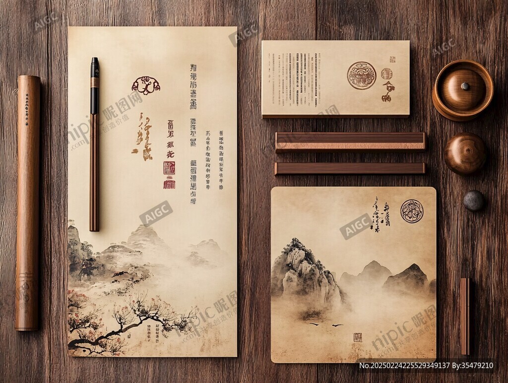 山水邀請函創(chuàng)意精美