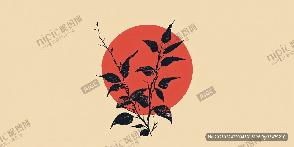 植物扁平插畫
