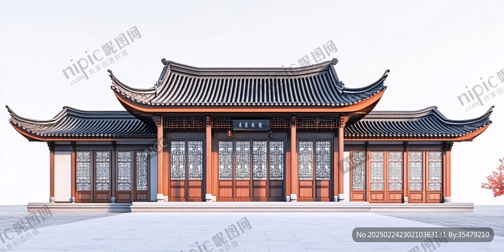 中式大殿外景