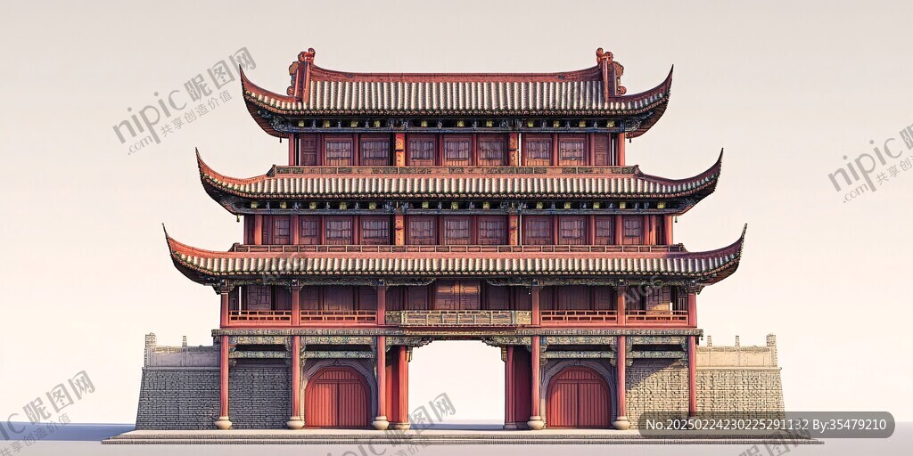 門樓建模