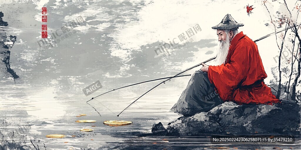 漁翁美女古裝