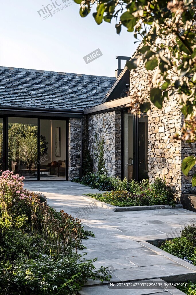 現(xiàn)在裝修風(fēng)格石墻小屋
