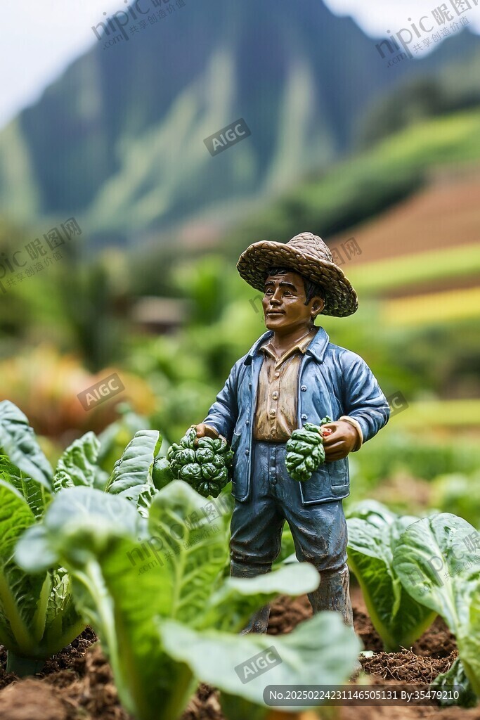 菜農(nóng)泥塑
