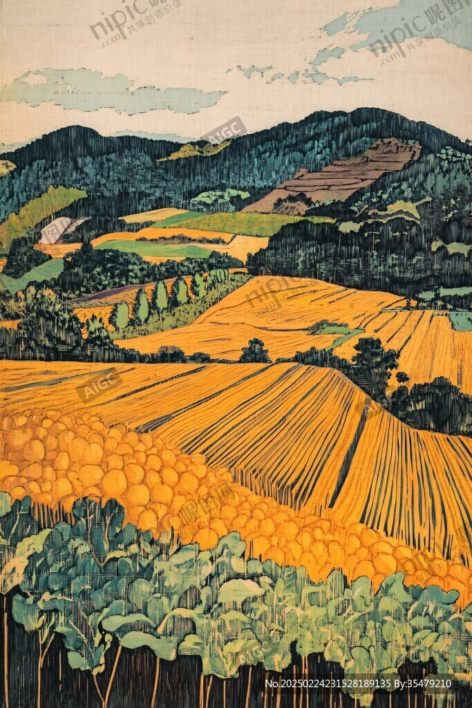 裝飾畫農(nóng)田