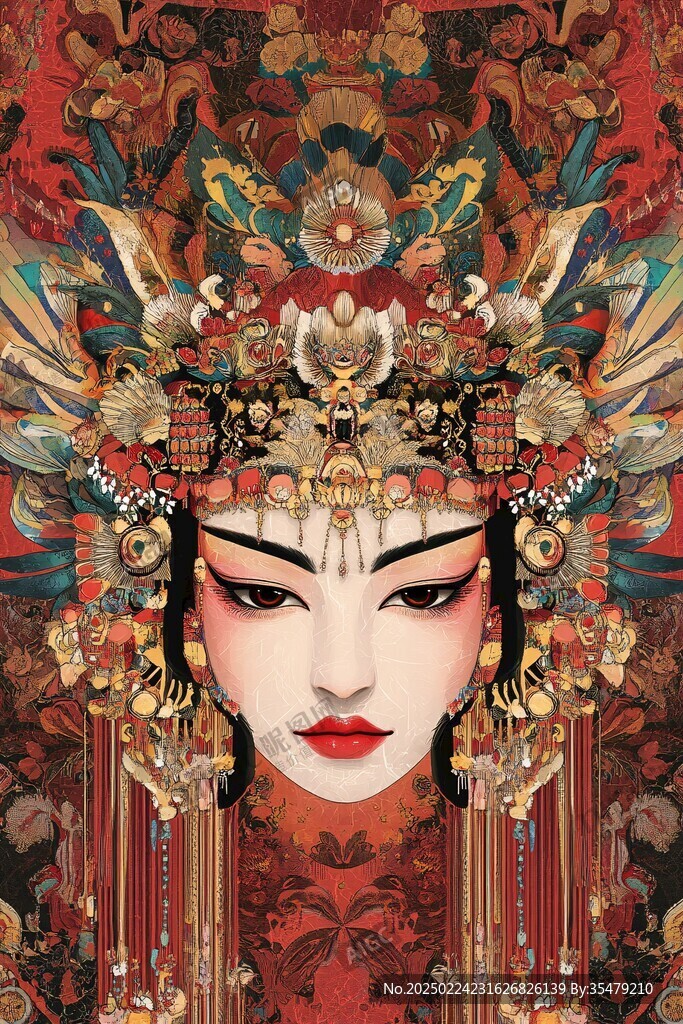 京劇花旦插畫(huà)