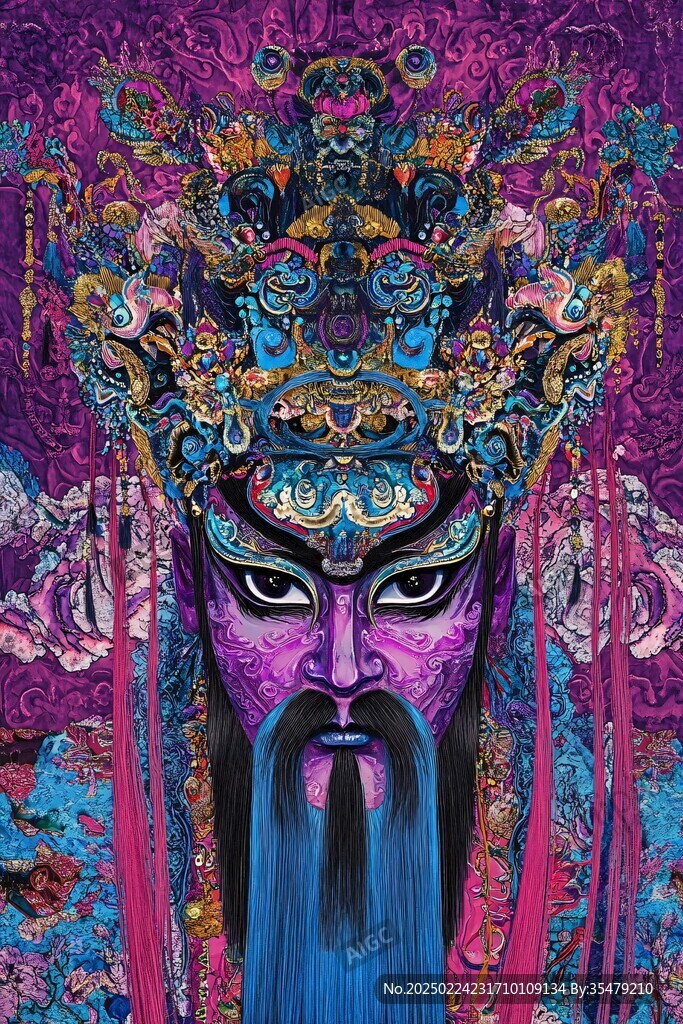 臉譜人物插畫