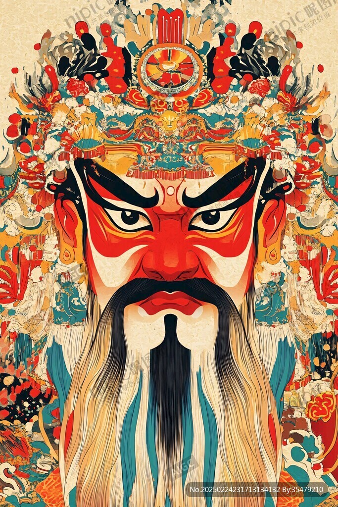 臉譜人物插畫