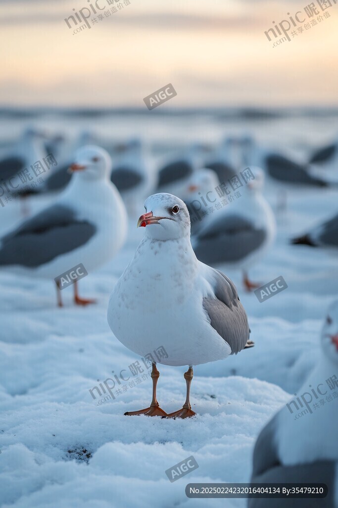 排隊的海鷗