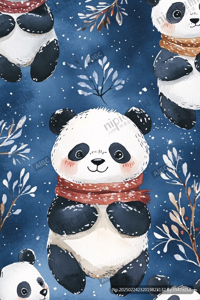 熊貓寶寶插畫
