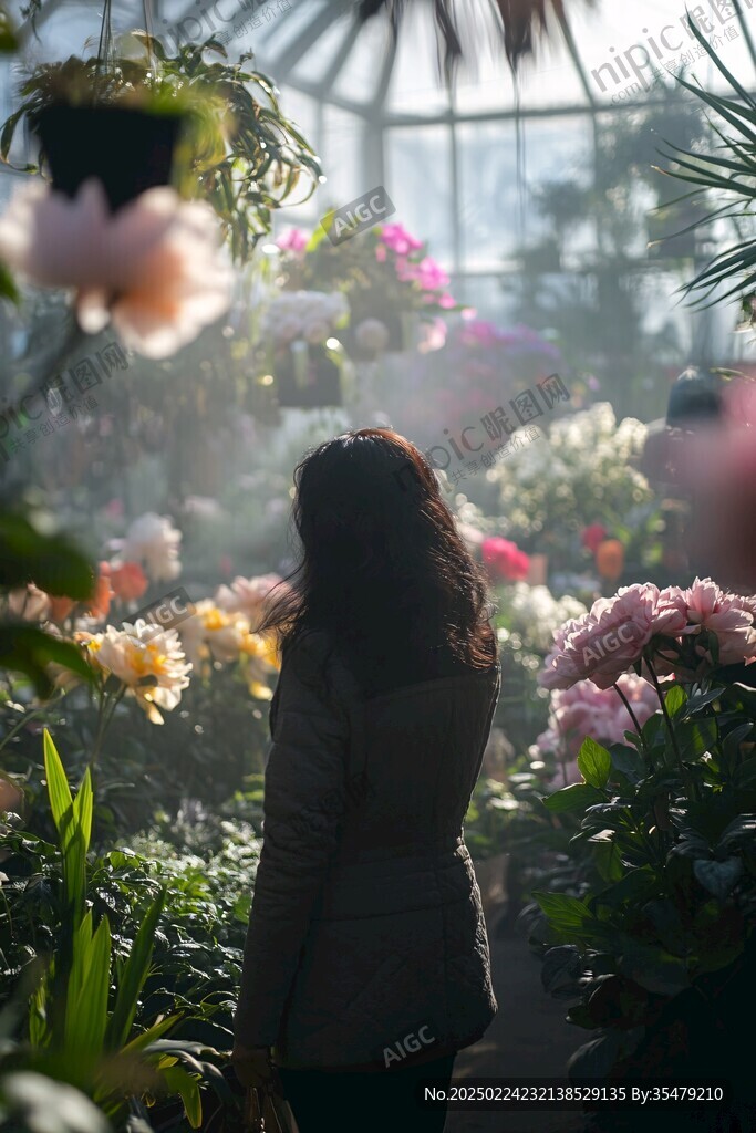 霧氣彌漫的植物園