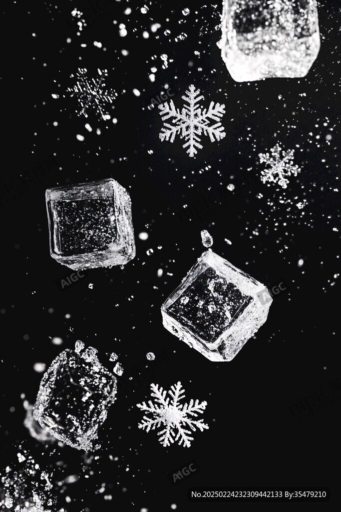 飛雪黑背景