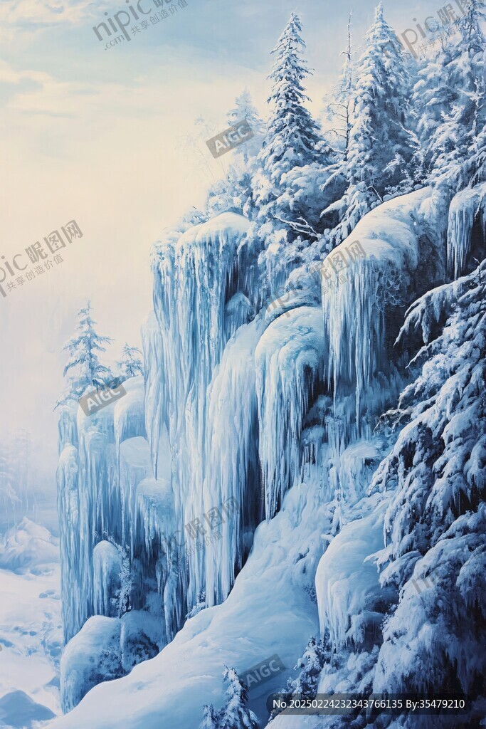 冰雪世界立體畫