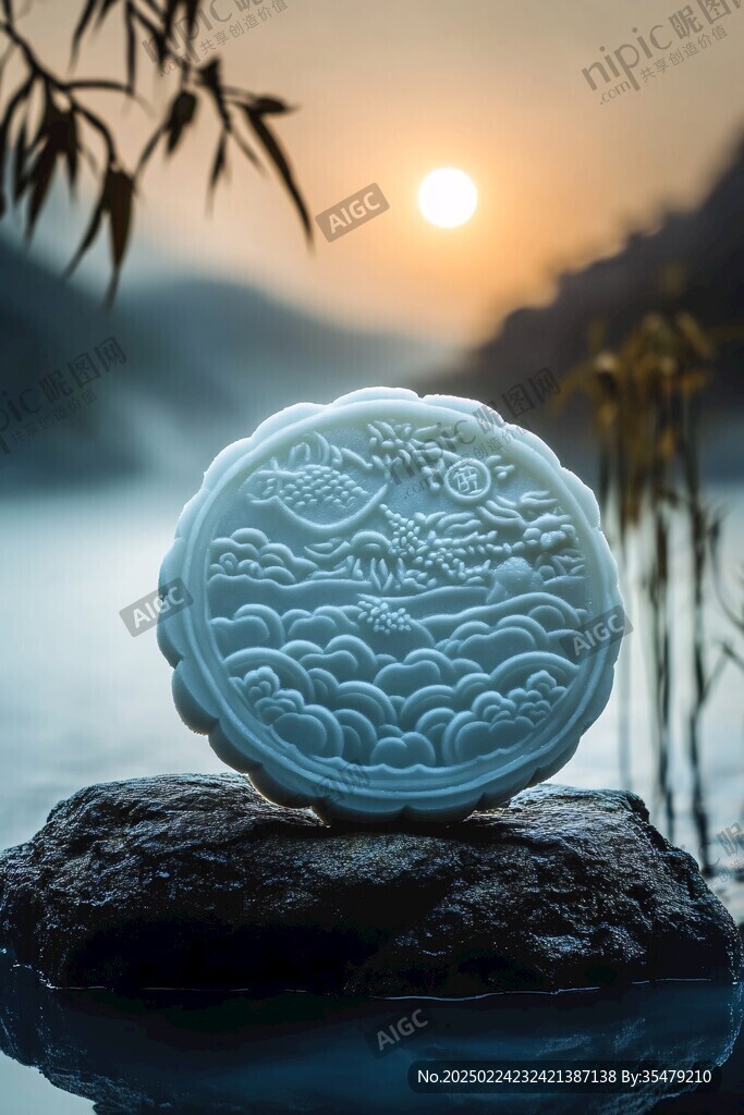 奶椰月餅青花瓷