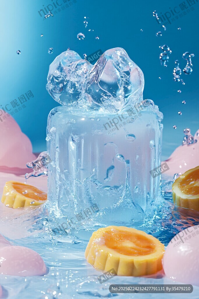 夏至冰塊水果