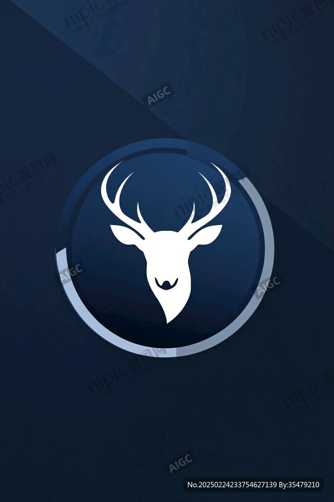 鹿頭圖形logo