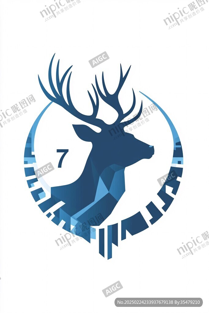 鹿頭圖形logo