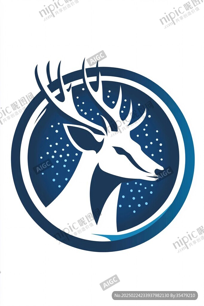 鹿頭圖形logo