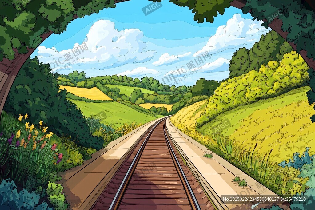 火車旅途風景