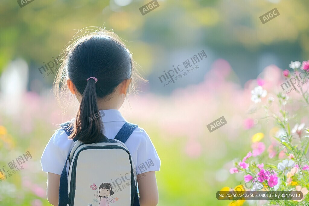 上學(xué)背影