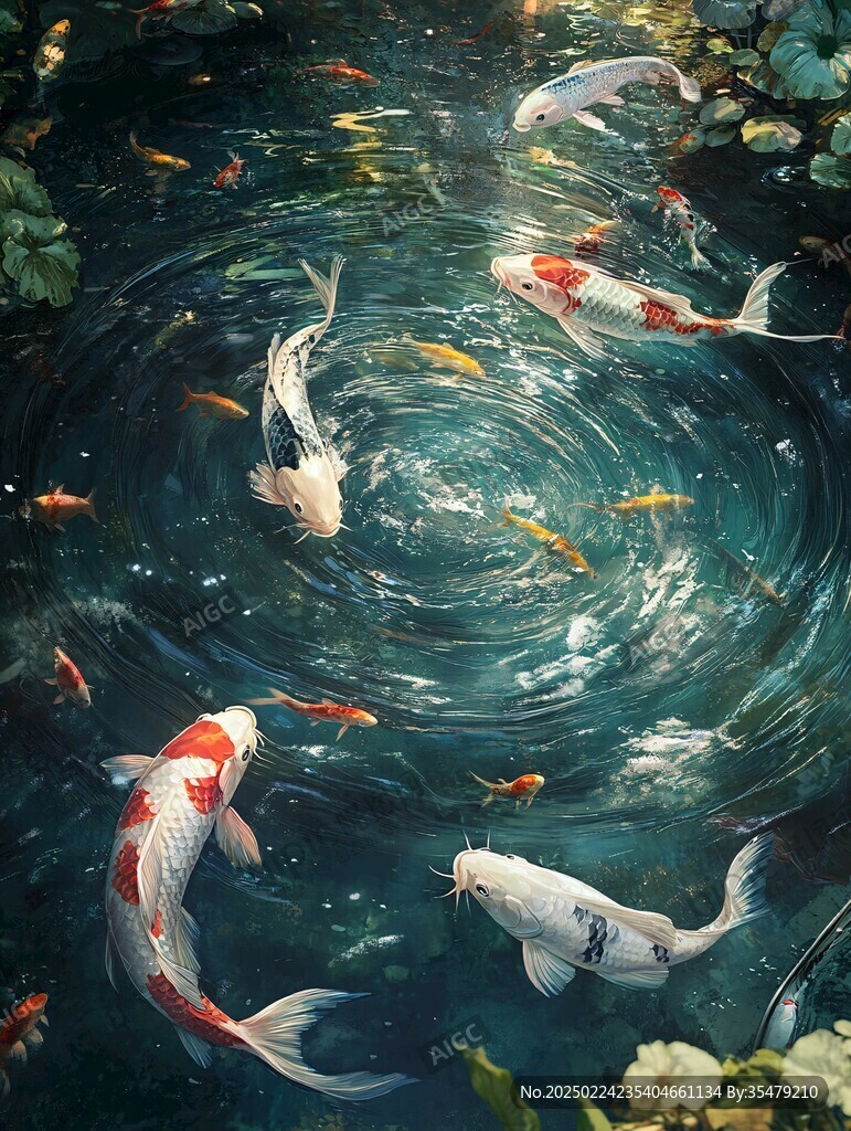 插畫錦鯉