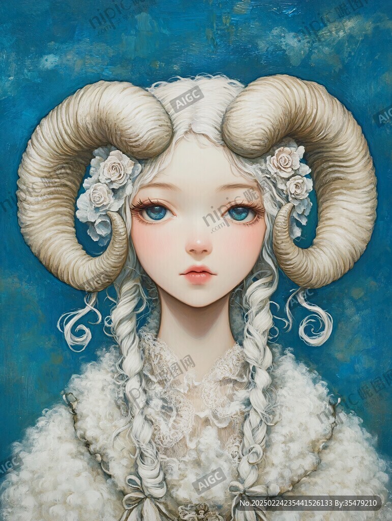白羊座插畫