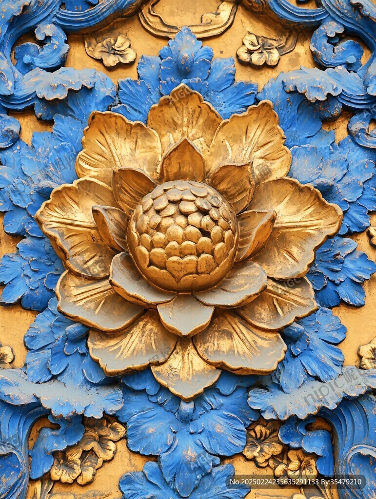 雕刻金蓮花